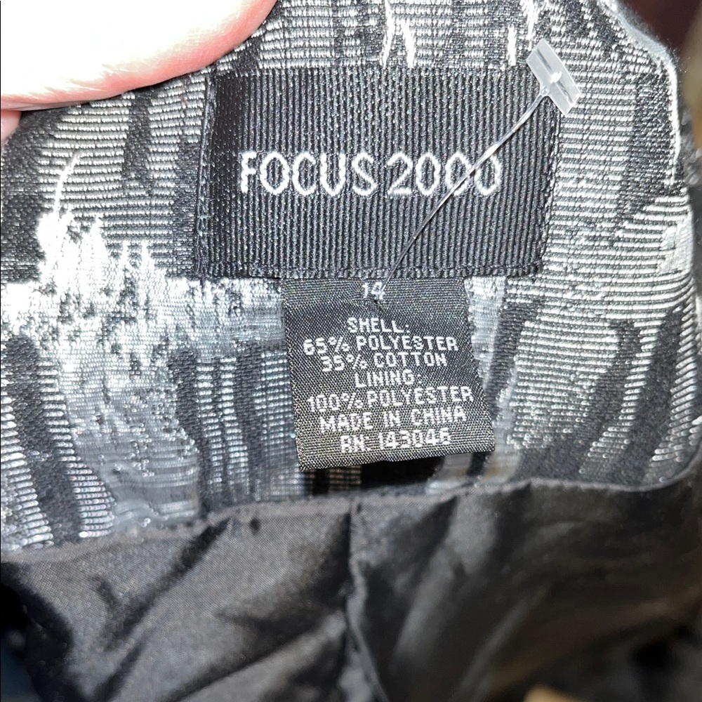 Focus 2000 Black and Gray Abstract Blazer - Picture 12 of 16